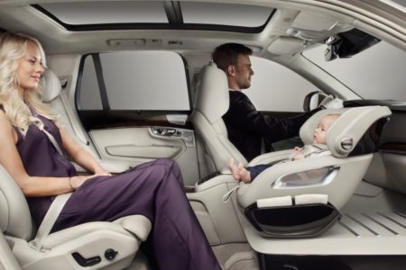 Volvo concept replaces front passenger spot with a baby seat